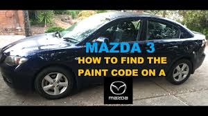 how to find the paint code on a mazda 3