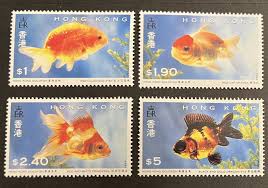 goldfish mnh set of 4 sts 1993 hong