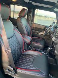 Black Leather Seat Covers Full Set 13
