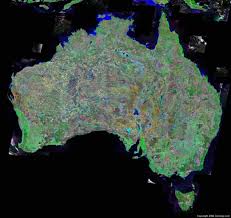 australia map and satellite image