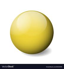 yellow glossy sphere ball or orb 3d