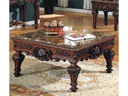 Imperial Brown Marble Top Coffee Table