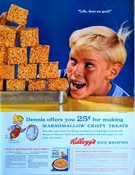 1960 Kellogg's Rice Krispies Dennis The Menace Marshmallow Crisp Treat  Print Ad | eBay
