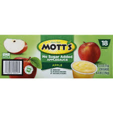 mott s apple sauce no sugar added