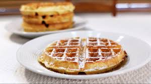 homemade belgian waffles in the