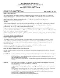 Mechanic Resume Template Download Templates 115888