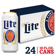 Miller Lite Beer American Lager 24 Pack Light Beer 16 Fl Oz Cans 4 2 Abv Walmart Com