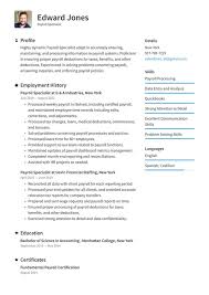 Payroll Specialist Resume Examples