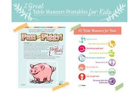 Two Great Table Manners For Kids Printables Imom