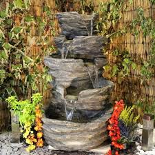 5 Tier Stone Mains Powered Water Feature