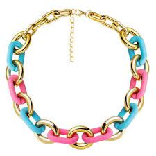 whole jewelry pink and blue chain