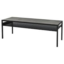 75cm diameter 45cm height round ikea black & glass coffee table. Living Room Tables Ikea