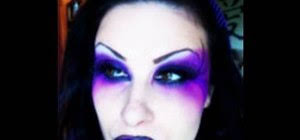 purple dark fairy makeup look
