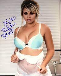 Tahlia Paris In A Blue Bra Playboy Signed 8x10 Photo Adult Model COA Proof  N6 