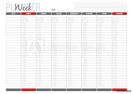 Photo Art Print Weekly Planner Template For Companies And
