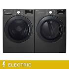 LG Wi-Fi Enabled 4.5 cu. ft. Front Load Washer and 7.4 cu. ft. ELECTRIC Dryer with Optional Pedestals WM3900HBA | DLEX3900B