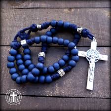 Power Meditation Paracord Rosary In Blue