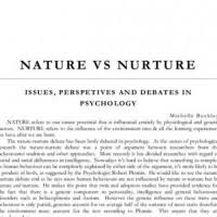 Nature Vs Nurture Essays Mistyhamel