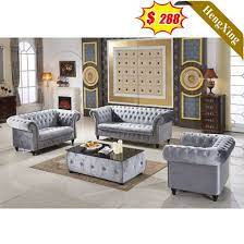 velvet sofas wooden frame gray