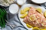beer poached salmon