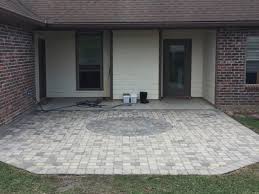 Stained Concrete Pavers Before After