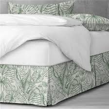 liraz green fern platform bed skirt