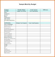 Budget Monthly Expenses Spreadsheet Download By Monthly Budget
