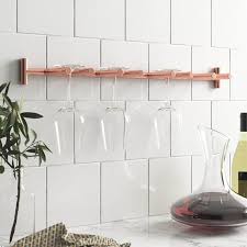 copper wine glass rack holder wall