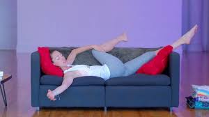 couch yoga to chill out you