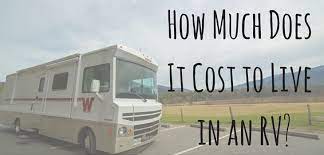 how much does it cost to live in an rv
