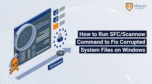 how to run sfc scannow command to fix