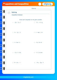 And Inequalities Worksheets