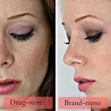 dollar vs brand name makeup is