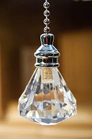 Set Of 2 Acrylic Crystal Diamond Ceiling Lighting Fan Pull Chain Ceiling Fan Pull Chain Ornaments Amazon Com