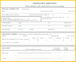 Job Application Form Template Free Download New Employee