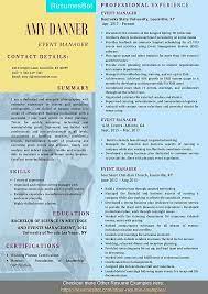 You are free to have a shorter cv if you have less experience, or a. Event Manager Resume Samples Templates Pdf Doc 2021 Event Manager Resumes Bot