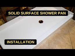 Solid Surface Shower Pan Installation