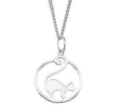 sterling silver cat necklace sophie