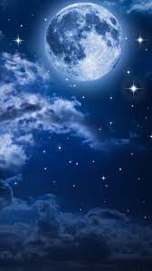 moon night sky hd phone wallpaper