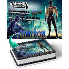 Black panther party black panther marvel jesus birthday boy birthday parties birthday ideas birthday cakes 11th birthday avenger party kids party themes. Black Panther Wakanda Forever Edible Cake Topper