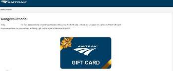 amtrak 1 gift card giveaway scam what