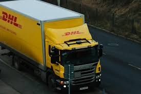 big dhl truck free stock photo