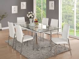 79 tempered glass top dining table set