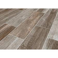 style selections woods french gray 6 in x 24 in glazed porcelain wood look floor tile