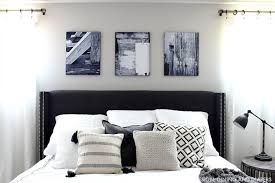 black and white master bedroom updates