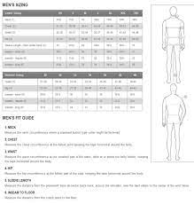 men s the north face size chart