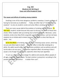 Cause And Effect Essay Esl Worksheet By Ahmedmena