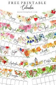 Free Floral 2020 Printable Calendar On Sutton Place