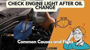 check engine light after oil change