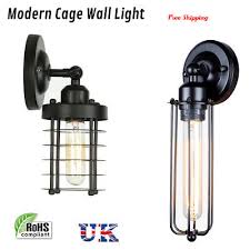 Bar Sconce Lamp Wire Cage